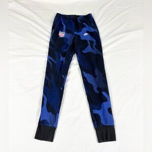 Nike USA Mens Blue Camo Athletic Cotton Joggers Size S